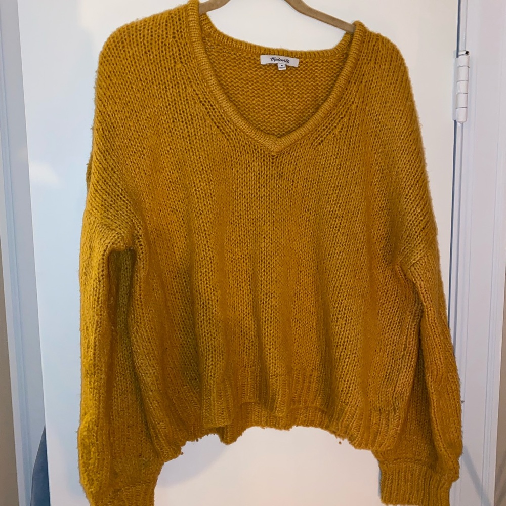 Madewell Mustard Pullover Sweater